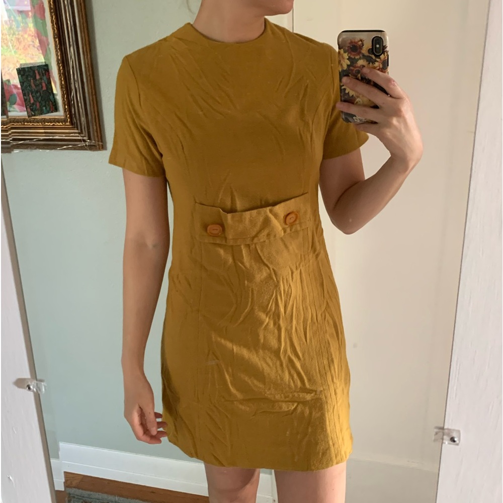 Vintage 60s mod mini dress 13 - Picture 2 of 11